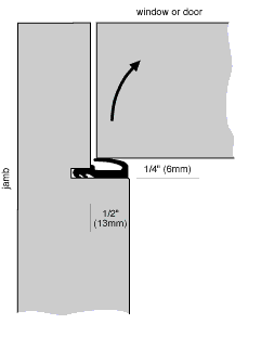 WS16 in rabbeted jamb