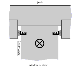 WS75 in sash face against stops