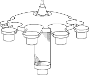 midi floating fountain