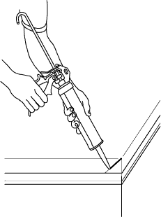 caulk the fold