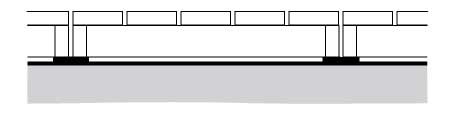 cross-section of pallet deck